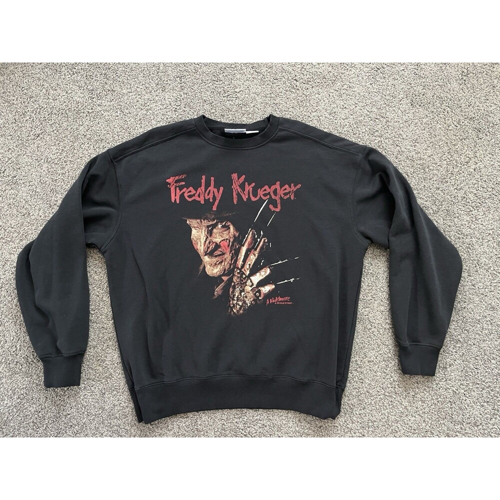 Vintage Freddy Krueger A Nightmare On Elm Street Horror Sweater Size L